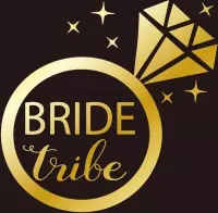 10-delige set tatoeage Bride en Bride Tribe diamond ring - tatoeage - vrijgezellenfeest - team bride - ring