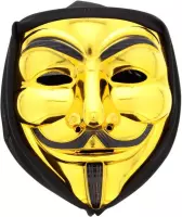 Zac's Alter Ego Masker Gold Anonymous/ Guy Fawkes Goudkleurig