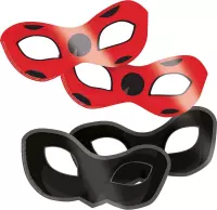 Amscan Miraculous Maskers 8 Stuks Rood/zwart