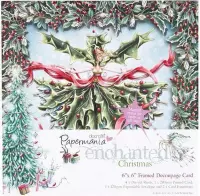 6x6 Framed Decoupage Card  - Enchanted Christmas