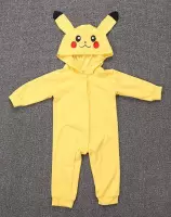 Pikachu romper baby pakje geel - maat 74-80 - Pokémon Go pikachupakje