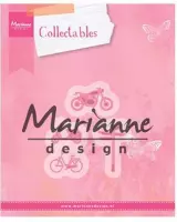 Marianne Design Collectable Village decoration set bycicle COL1436