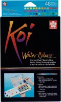 KoSakura Koi Water Colors pocketbox - 48 aquarel napjes - met Koi Water Brush