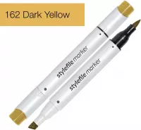 Stylefile Marker Brush - Dark Yellow - Hoge kwaliteit twin tip marker met brushpunt