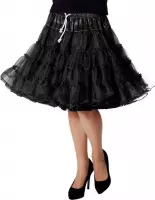 Wilbers - Jaren 50 Kostuum - Petticoat Swing Luxe Zwart - zwart - One Size - Carnavalskleding - Verkleedkleding
