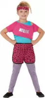 Workout Jaren 80 Outfit Relax Pink Kind - Maat L