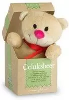 Valentijn - Pluche beertje in een doosje - Geluksbeer - In cadeauverpakking met gekleurd lint
