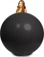 Mega ballon zwart 100 centimeter doorsnee.