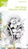Joy!Crafts clear stamps silhouette daffodils