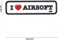 101 Inc Embleem 3D Pvc I Love Airsoft Wit  16070