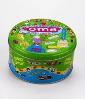 Verjaardag - Snoeptrommel - Oma - Gevuld met dropmix - In cadeauverpakking met gekleurd lint