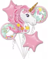 Ballon Boeket Folie Ballonnen Magical Unicorn | 5-delig