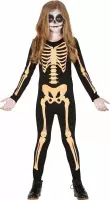 Fiestas Guirca Jumpsuit Skelet Junior Polyester Zwart Mt 10-12 Jaar