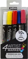 Pebeo - 4Artist Markers - 4.0mm - diverse kleuren -  set 10 stuks