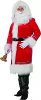 Wilbers - Kerst & Oud & Nieuw Kostuum - Goedlachse Santa Luxe - Man - rood - Maat 54 - Kerst - Verkleedkleding