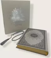 Meliksah Koran set met Tesbih in kartonnen doos Zilver