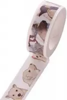 Dieren - Decoratie Washi / Masking papier tape - 15 mm x 10 m - LeuksteWinkeltje