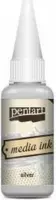 Pentart media ink 20 ml silver