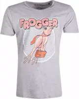 Frogger Heren Tshirt -S- Logo Grijs