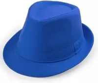 Blauw trilby verkleed hoedje voor volwassenen