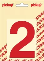 Pickup plakcijfer Helvetica 100 mm - rood 2