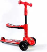 Highwaykick 1 Step foldable flash children's Kick scooter 3 wheels, adjustable height for 4 to 8 Years with gravity steering assist
