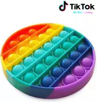 Fidget - pop-it regenboog rond - Per stuk