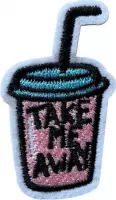 Milkshake - Drinken - Coffee - strijk embleem - patch - patches - stof & strijk applicatie
