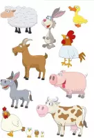 27x Boerderij dieren stickers - kinderstickers - stickervellen - knutselspullen