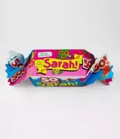 Snoeptoffee - 50 jaar - Sarah - Gevuld met verse snoepmix - In cadeauverpakking met gekleurd lint