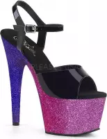 Pleaser Sandaal met enkelband, Paaldans schoenen -36 Shoes- ADORE-709OMBRE Paaldans schoenen Zwart/Paars