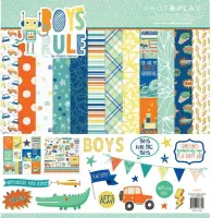 PhotoPlay: Boys Rule Collection Pack 12"X12"