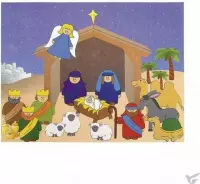 Sticker scene nativity set3