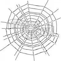 Hobbysjabloon - Template 6x6" 15x15cm scary web