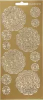 Stickers, goud, bloemen, 10x23 cm, 1 vel
