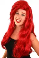 Pruik Arielle rood lang haar