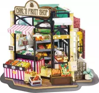 Robotime Poppenhuis Carl's Fruit Shop 23,8 Cm Hout