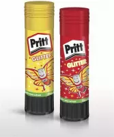 PRITT Glue Colour & Glitterstick - Kleuren Rood & Geel - Wasbaar 2x20gr