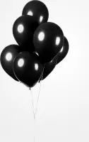 25  Ballonnen Zwart, 30 cm ,100% biologisch afbreekbare Ballonnen,  Helium geschikt, Verjaardag, Feest, Koningsdag, Voetbal