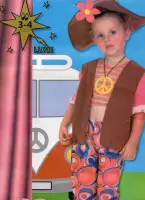 kostuum - hippy girl - mt 3-4 jaar