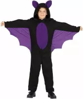Halloween - Zwart met paars vleermuis kostuum voor jongens - verkleedpak 10-12 jaar (140-152)