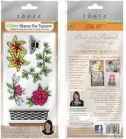 Tonic Studios 7 Piece Clear Stamp Set Bee Leaves Flowers 'Pick Of The Bunch'.