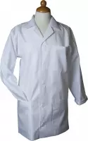Creotime Stofjas, afm small , wit, Mouwlengte 58 cm , 1 stuk