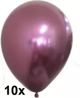 Chrome ballonnen, Roze, 10 stuks, 30 cm