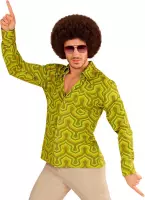 WIDMANN - Groen groovy jaren 70 blouse voor mannen - S / M