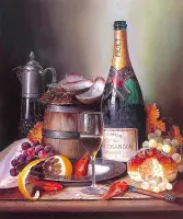 Schilderen op Nummer - Champagne - Painting by Numbers - 40x30 cm - Complete Set