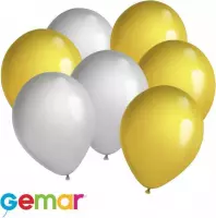 30 ballonnen Goud en Zilver (Ook geschikt voor Helium)