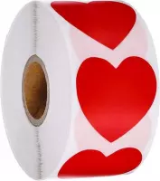 Sluitsticker - Sluitzegel - Rood hart / hartje | 40 stuks | Trouwkaart - Geboortekaart - Envelop | Harten | Envelop stickers | Cadeau - Gift - Cadeauzakje - Traktatie | Chique inpa