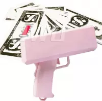 OWO - Money gun geld pistool cash cannon - inclusief nep geld - Roze