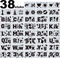 Alfabet 38 stuks - Mijn Bullet Journal Stencils - Bullet Journal Producten - bullet journal accessoires - stencils - sjablonen - tekensjablonen - hobby en creatief volwassenen